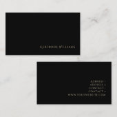 黒エレガント名刺 名刺 (正面/裏面)