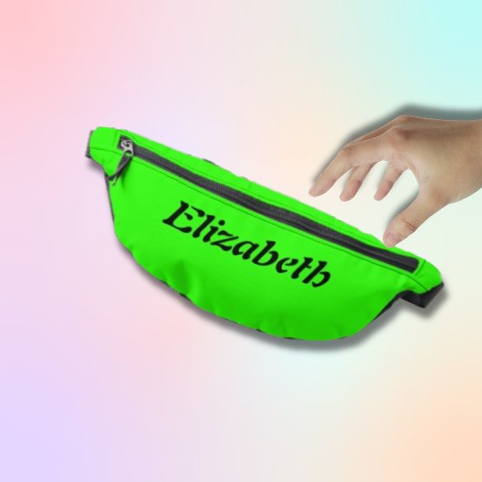 黒エレガント名 |ネオングリーンスタイリッシュ ファニーパック