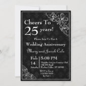 黒エレガント周年記念 招待状 (正面)