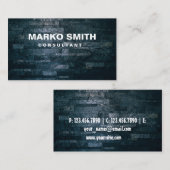 黒エレガント地名刺 名刺 (正面/裏面)