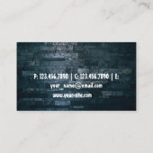 黒エレガント地名刺 名刺 (裏面)