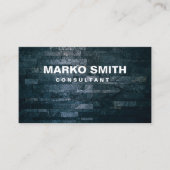 黒エレガント地名刺 名刺 (正面)