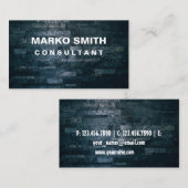 黒エレガント地名刺 名刺 (正面/裏面)