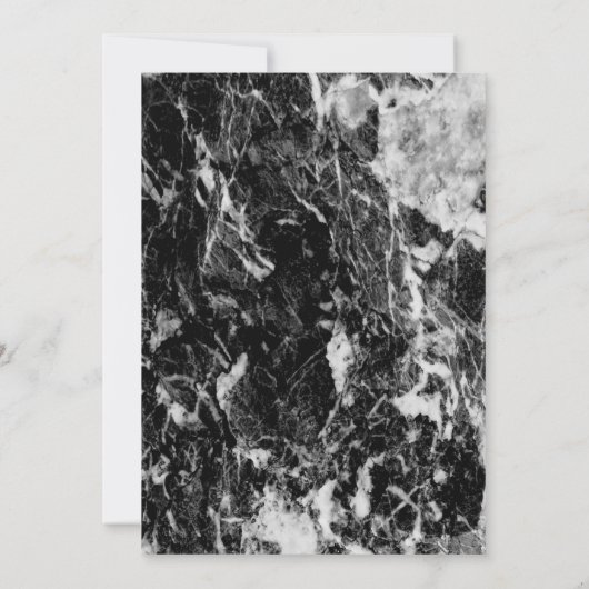 黒エレガント大理石ナース卒業パーティー 招待状 (裏面)