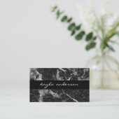 黒エレガント大理石抽象芸術プロフェッショナル 名刺 (スタンド正面)