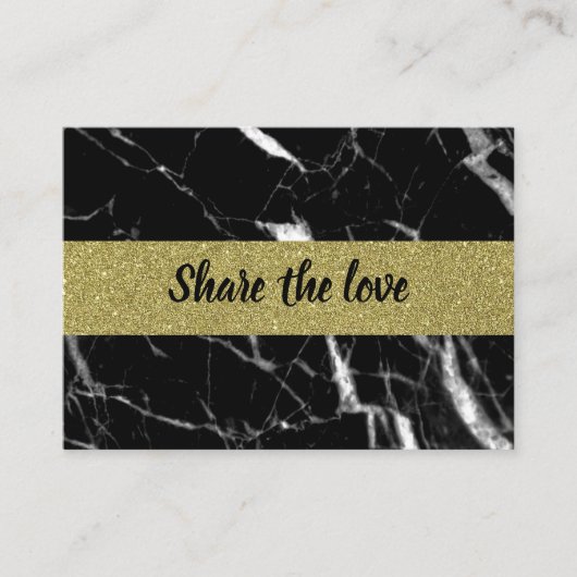 黒エレガント大理石金ゴールド 紹介カード (正面)
