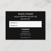 黒エレガント大理石金ゴールド 紹介カード (裏面)