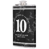 黒エレガント大理石10年勤続記念日 フラスク (左)