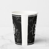 黒エレガント大理石10年勤続記念日 紙コップ (右)