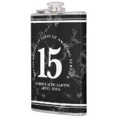 黒エレガント大理石15周年記念日 フラスク (左)