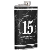 黒エレガント大理石15周年記念日 フラスク (右)