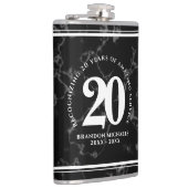黒エレガント大理石20年勤続記念日 フラスク (右)