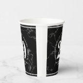 黒エレガント大理石20年勤続記念日 紙コップ (右)