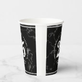 黒エレガント大理石25年勤続記念日 紙コップ (右)