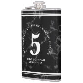 黒エレガント大理石5年勤続記念日 フラスク (左)