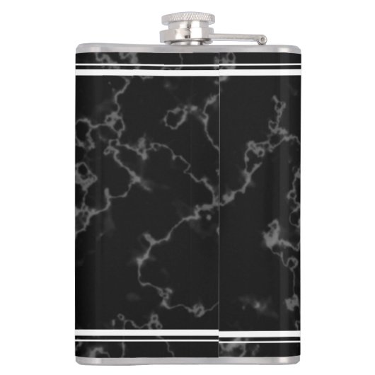 黒エレガント大理石5年勤続記念日 フラスク (裏面)