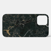 黒エレガント大理石:テクスチャ付き背景 Case-Mate iPhoneケース (裏面 (横))