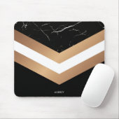 黒エレガント大理石 マウスパッド (マウス)