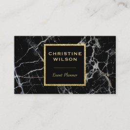 黒エレガント大理石 名刺