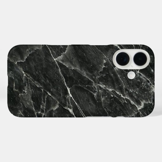 黒エレガント大理石 Case-Mate iPhoneケース (裏面 (横))