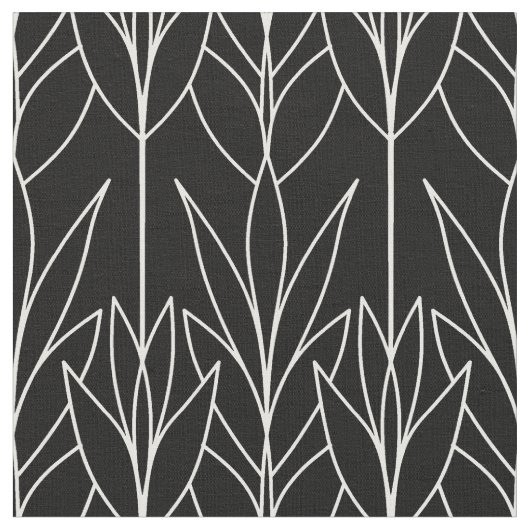 黒エレガント天然シームレスリーパタン ファブリック (クローズアップ)