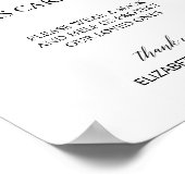 黒エレガント字お願いマスクの衣服 ポスター (角)