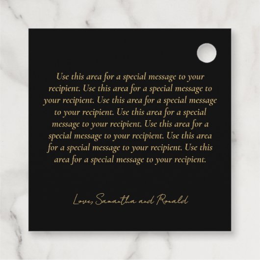 黒エレガント字と金ゴールド書フェイクきありがとう フェイバータグ (裏面)