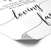 黒エレガント字の書の世代の愛のサイン ポスター (角)