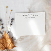 黒エレガント字の書パーソナライズされた名 ノートカード