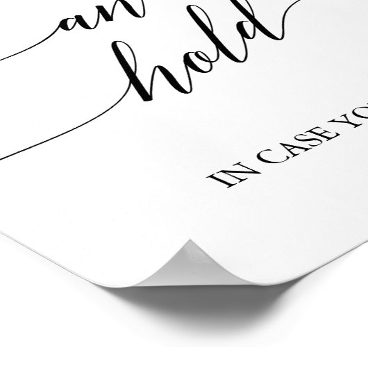 黒エレガント字の看板 ポスター (角)