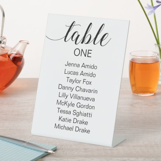 黒エレガント字の結婚座席表 台座サイン (インサイチュ)