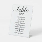 黒エレガント字の結婚座席表 台座サイン (正面)