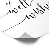 黒エレガント字は願い看板が欲しい ポスター (角)