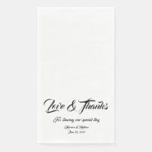 黒エレガント字カスタムラヴ&感謝していズ結婚