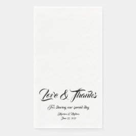 黒エレガント字カスタムラヴ&感謝していズ結婚