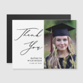 黒エレガント字シンプル卒業 (正面/裏面)