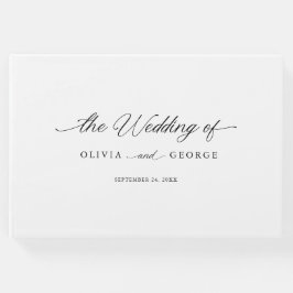 黒エレガント字モダン書道 ゲストブック