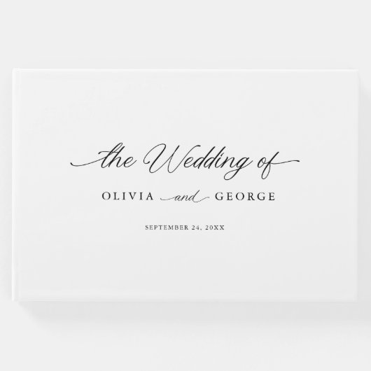 黒エレガント字モダン書道 ゲストブック (正面)