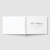 黒エレガント字モダン書道 ゲストブック (全面)