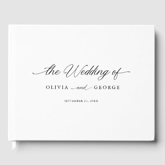 黒エレガント字モダン書道 ゲストブック (正面)