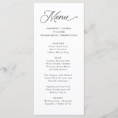 黒エレガント字モダン書道 メニュー (正面)