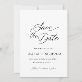 黒エレガント字モダン書道 招待状