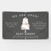 黒エレガント層3層ケーキストバナー 横断幕 (横)