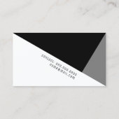 黒エレガント幾何モダンスタイル 名刺 (裏面)