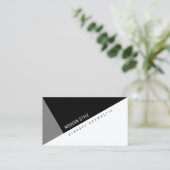 黒エレガント幾何モダンスタイル 名刺 (スタンド正面)