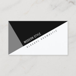 黒エレガント幾何モダンスタイル 名刺