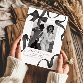 黒エレガント弓の写真 セーブザデート