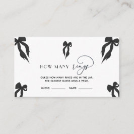 黒エレガント弓の推測どのようにリングや輪ゲーム エンクロージャーカード