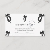 黒エレガント弓の推測どのようにリングや輪ゲーム エンクロージャーカード (正面)