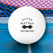 黒エレガント弓最高のパパ&夫の父の日 卓球ボール